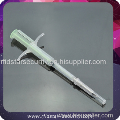 Disposable 134.2KHz Smart 1.4x8mm Animal PVC Syringe with Glass Tag
