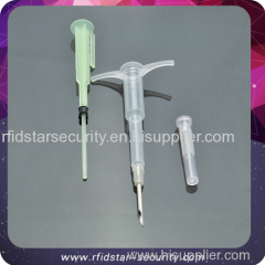 Disposable 134.2KHz Smart 1.4x8mm Animal PVC Syringe with Glass Tag