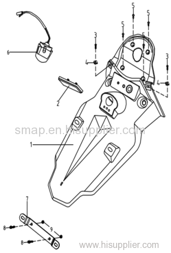 FIGURE 15 Rear Fender/Rear Reflector