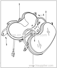 FIGURE 2 Handle Pipe/Front Turn-Light/Rearview Mirror/Grip