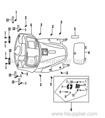 FIGURE 7 Glove Compartment/Frame Body/Middle Shield