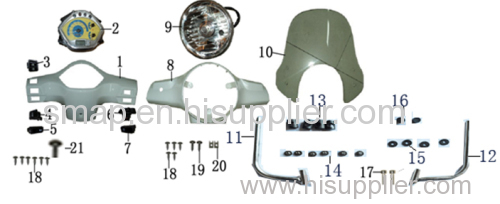 FIGURE 1 HEADLIGHT ASSY AND SPEEDOMETER ASSY