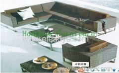 Rattan sectional sofa set furniture supplier from China