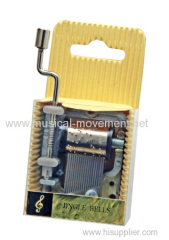 Hand Cranked Music Boxes Corrugated Carboard 18 Note Musical Mechanism