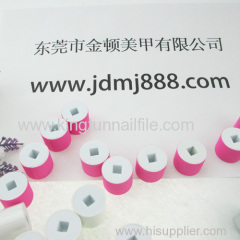 Colourful nail grinding roller head manufacture