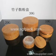 bamboo powder case with powder sifter powder jar 5g jar 10g jar 20g jar 30g jar make up package