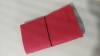 Red cloth cover rubber band bound notebook printing and binding for clothing shop