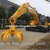 Orange peel grab bucket excavator rotating hydraulic grab