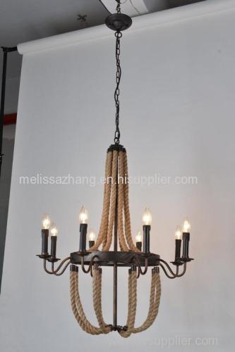Countryside Style Rope Iron Pendant Lamp/light
