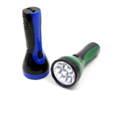 9LED Plastic Rechargeable Flashlight