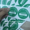 Dia 35mm Green Custom QC Inspection Tags with Destructible Cover Customized Printed Security Critical Calibration Labels