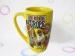 yellow tall mug/lipton ceramic mug/custom coffee mug/12oz