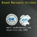 Round Warranty Void Stickers