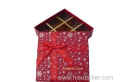 The hot sale fine paper Christmas Box with ribbon