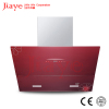 white chimney printed red color tempered glass commercial kitchen range hood