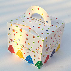 Lovely color paper Christmas Box for apple