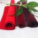 Red Cotton Velvet Fabric / Soft Flocked Upholstery Fabric For Pouch And Jewelry Lining
