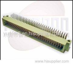 Din 41612 connector with 3 rows 32 pins male right angle type