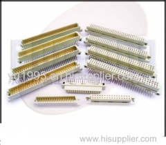 Din 41612 connector with 3 rows 16 pins male right angle A+C type