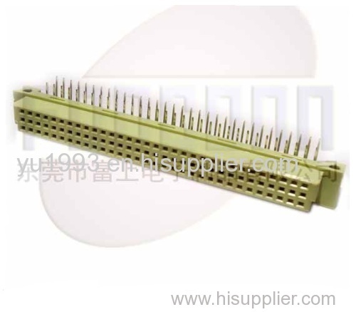 Din 41612 connector with 3 rows 32 pins male right angle A+C type