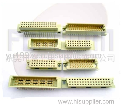 Din 41612 connector with 3 rows 32 pins male Straight A+C