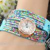 2015 New Arrival Fashion Band Engraved Ladies Wrist Watch Brilliant Diamond Bracelet Band Ladies Wri