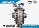 Viscosity liquid self cleaning filters with electric motor driven