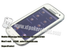 White Samsung S4 Mobile Phone Poker Cheat Device Marked Playing Cards Analyzer