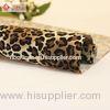 Leopard Printed Polyester Non Woven Flock Velvet Fabric With Soft Plush