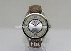 Waterproof Unisex Leather Band Quartz Watch Analog Digital Watch