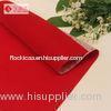 Nonwoven Plain Flocked Velvet Fabric Polyester Red Knitted