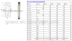 Hydraulic oil level indicator with level marks