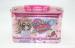 Pink Girls Rectangular Lunch Tin Box With Handle For School Students