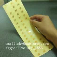 Special Shape Gold Stamping Transparent Sticker Label Hot Sale Plastic Sticker With Stamping Pattern