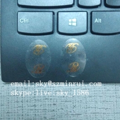 Special Shape Gold Stamping Transparent Sticker Label Hot Sale Plastic Sticker With Stamping Pattern