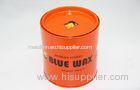 Orange Airtight Tinplate Cosmetics Round Tin Boxes For Packaging