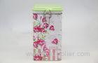 Custom Colored Chocolate / Tea Square Tin Boxes With Plastic Lids