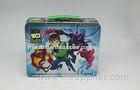 Two Lids Cartoon Antique Lunch Tin Boxes / Container For Packing