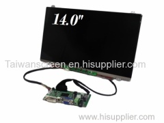 New 14.0" 1600 x900 TFT LCD Panel with Controller Board Kits