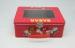 Embossing Custom Red Chistmas Tin Lunch Box For Kids Pet Window