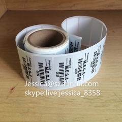 Shen Manufacturer Self Adhesive Anti-theft Product Variable Print Warranty Label Barcode Vinyl Sticker Label
