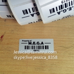 Shen Manufacturer Self Adhesive Anti-theft Product Variable Print Warranty Label Barcode Vinyl Sticker Label