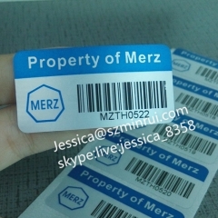 Shen Manufacturer Self Adhesive Anti-theft Product Variable Print Warranty Label Barcode Vinyl Sticker Label