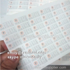 Custom 22x10mm Self Destructive Stickers for Paper Warranty Stickers