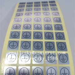 Matt Silver Custom Print Cosmetic Security Labels Seals Small Self Adhesive PET Label