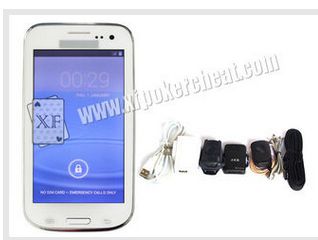 White Samsung S4 Mobile Phone Poker Cheat Device Marked Playing Cards Analyzer