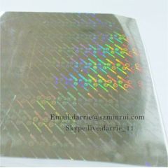 Custom one time use destructible hologram bar code warranty sticker