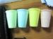 Yellow Plastic Disposable Juice Cups For Drinking 200ml 7x9cm