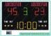 Wireless Water Polo Scoreboard With Led Team Name Display Green / Yellow
