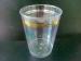 10 oz disposable plastic cup with gold rims